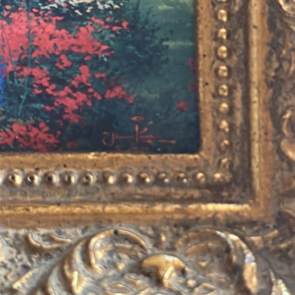 Thomas Kincaid Petite Elegant Gold Framed Bridge Art Print - Picture 4 of 4